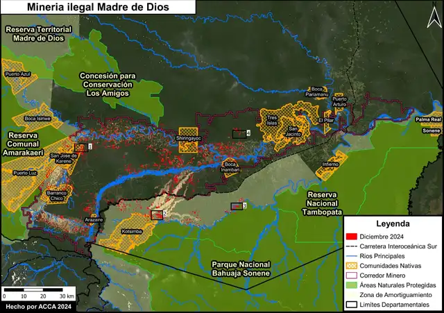 Minería ilegal en Madre de Dios. Foto: RAMI   