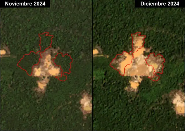 Mineros están ingresando a áreas protegidas. Foto: RAMI   