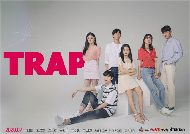 Póster oficial de nuevo drama web "TRAP"  de tvN D. Crédito: Instagram