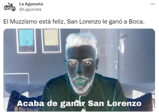 Memes de Boca Juniors vs San Lorenzo. Foto: captura de @Lagusneta