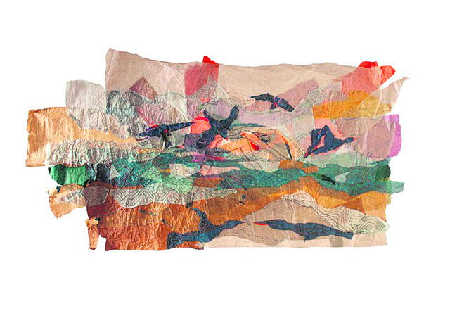Pescando pájaros, de Paola Denegri, realizado en papel japonés. Foto: difusión