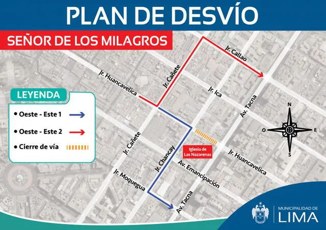 Plan de Desvío Vehicular. Foto: Municipalidad de Lima
