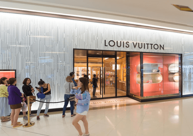 Logo De Louis Vuitton Y Letras Signo De Tienda Marca De Lujo