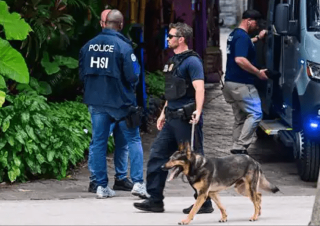 Autoridades estadounidense llegaron con canes hasta las residencias de Sean Combs. Foto: AFP  