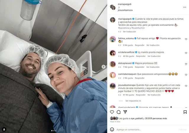  Jesús Alzamora fue intervenido quirúrgicamente. Foto: Instagram/Jesús Alzamora   