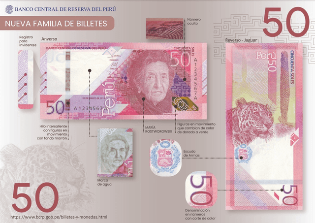 Nuevos billetes Perú, soles, anverso, reverso, BCRP