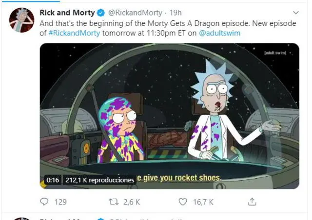 El cuarto episodio mostrará a Rick y Morty en una aventura juntos.
