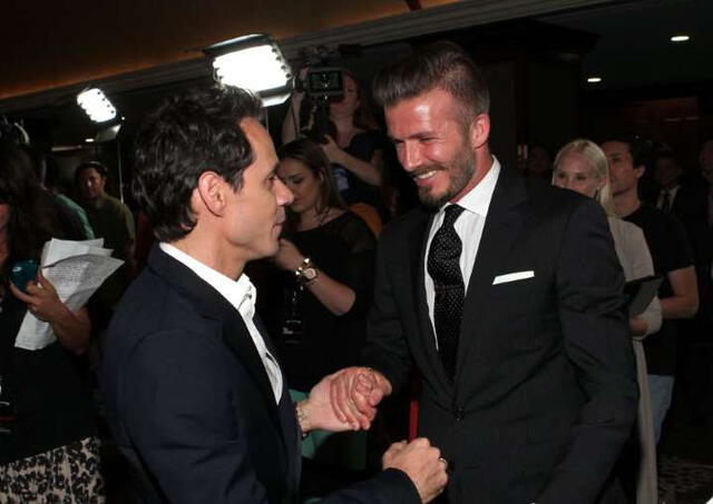 Marc Anthony y David Beckham mantienen una sólida amistad desde hace años.