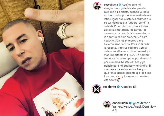 Cosculluela en instagram