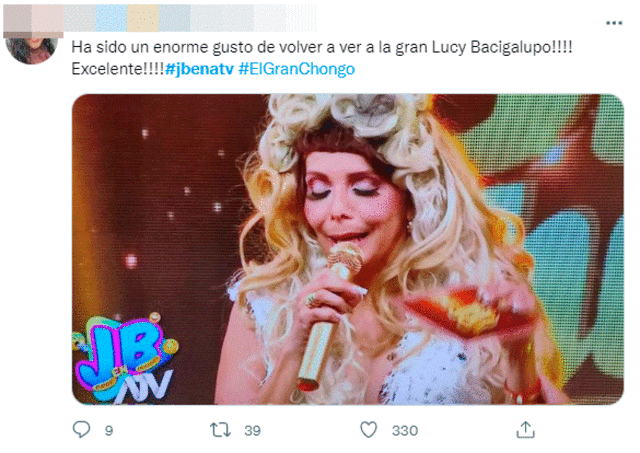 Usuarios felicitan imitación de Lucy Bacigalupo a Gisela en “JB en ATV”: “Pueden darle un Oscar andino”