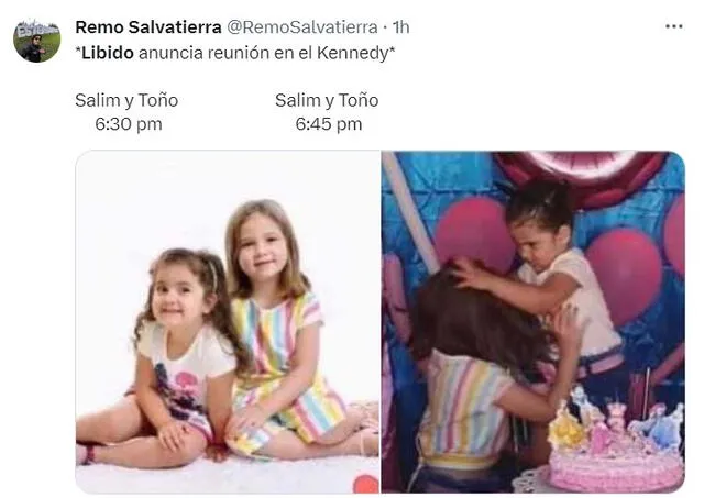 Los usuarios tomaron a las hermanas de México que pelearon en un cumpleaños, para hacer referencia a Salim y Toño. Foto: captura X   