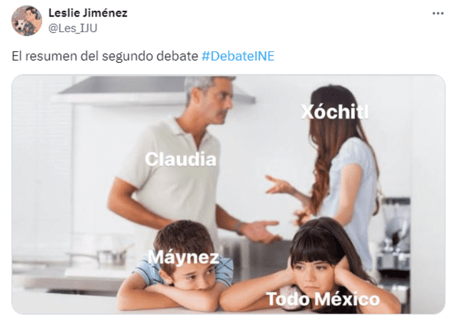 Los usuarios ironizaron con el resumen del debate presidencial en México. Foto: X   