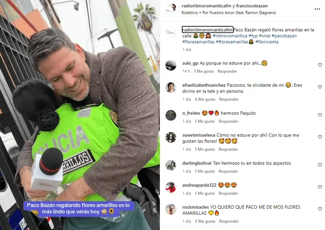  El momento más viral del video fue la reacción de la mujer policía. Foto: Instagram    