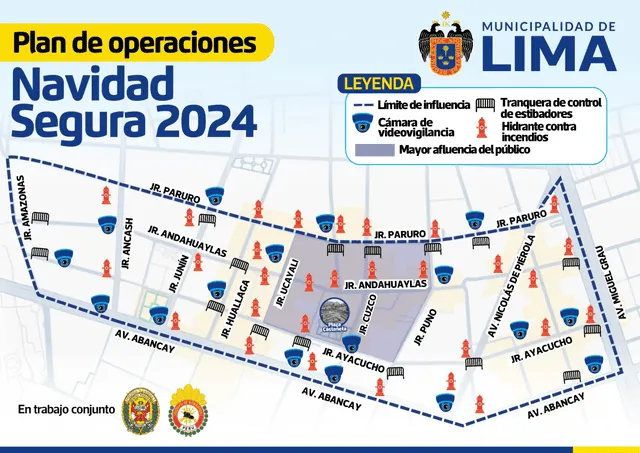 Este es el plan que emitió la MML y la PNO para campaña navideña. Foto: MML   