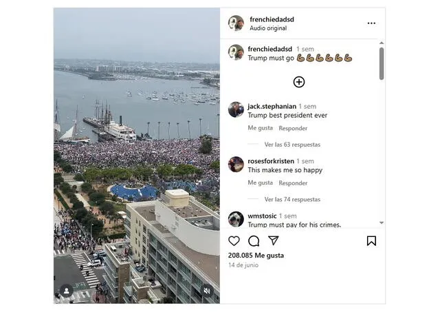 <em>Evidencia antigua del video en la web. Foto: captura de Instagram</em>   