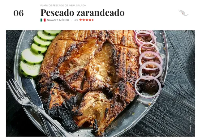  México lidera el top latinoamericano de platos de pescado. Foto: Taste Atlas<br>    