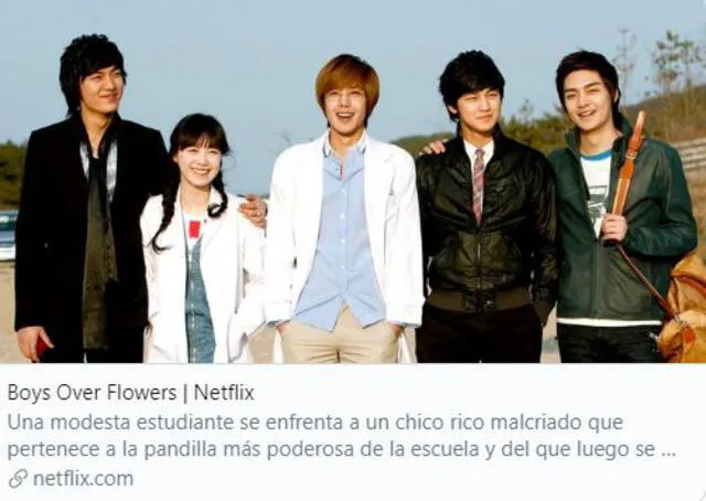 netflix, boys over flowers, goo hye sun, lee min ho