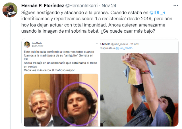 Tuit de Hernán Floríndez.