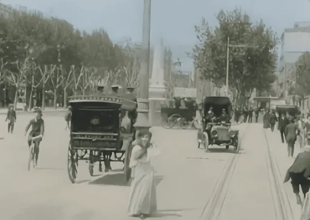 La ciudad de Barcelona en 1909. Foto: captura de X/@SerdeLuzChecker   