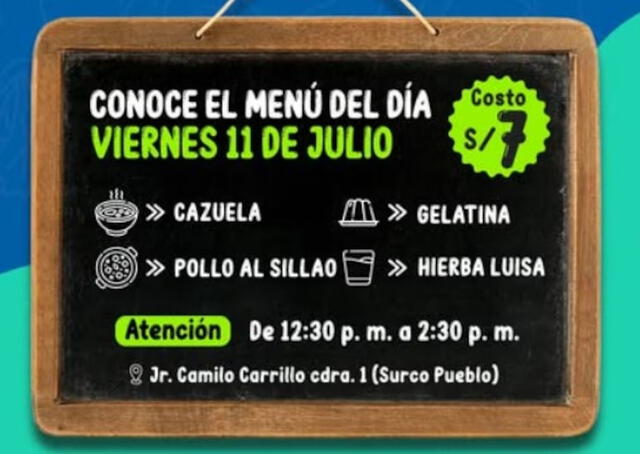Comedor municipal de Surco. Foto: comedor municipal de Surco Comedor municipal de Surco. Foto: comedor municipal de Surco