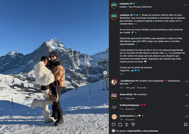 Said Palao comunicando que él y Alejandra Baigorria están bien. Foto: Instagram.   