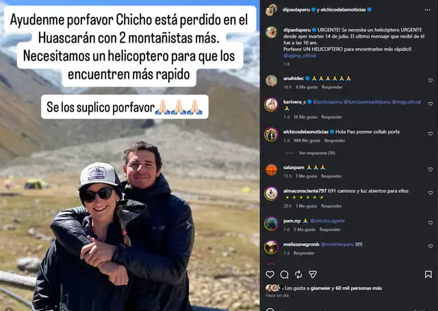 Publicación de Paola Chiappina pidiendo ayuda para encontrar a su novio. Foto: Instagram. Publicación de Paola Chiappina pidiendo ayuda para encontrar a su novio. Foto: Instagram.