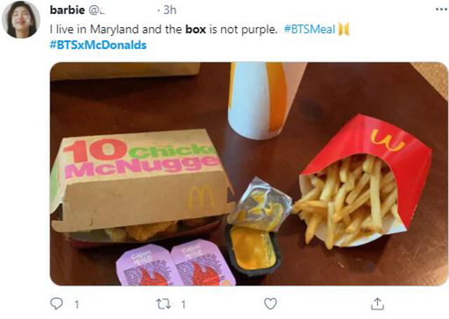 Problemas con los empaques temáticos de BTS x McDonald's. Foto: captura