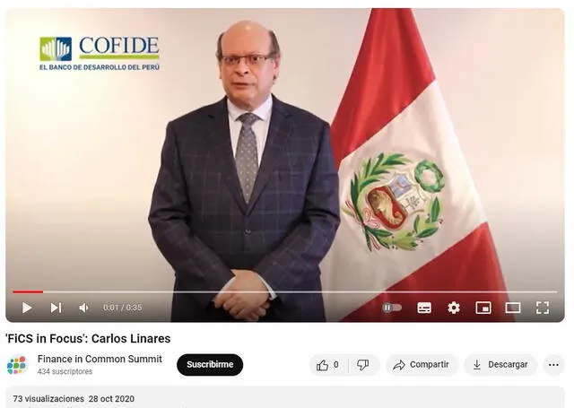  El video original de Carlos Linares fue publicado en octubre del 2020 en Youtube. Foto: Youtube / Finance in Common.    