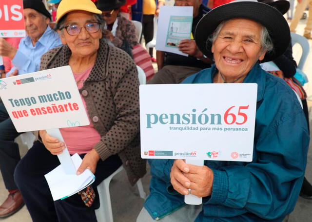 Son alrededor de 824.000 beneficiarios de Pensión 65. Foto: Andina.   