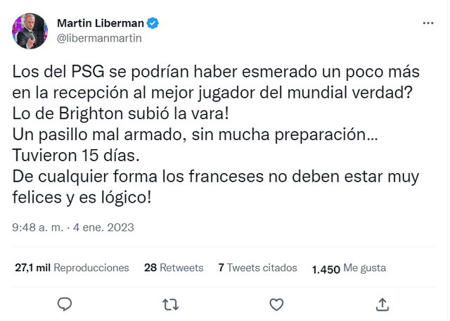 Lionel Messi, Martín Liberman