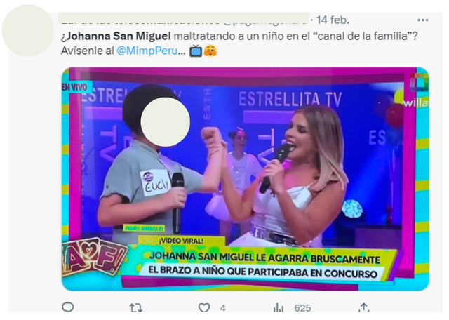 Johanna San Miguel fue tendencia en Twitter por su accionar en secuencia de "Mande quien mande". Foto: Twitter   