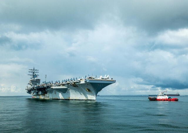 USS Ronald en el Mar de Filipinas. Foto: Benar News   
