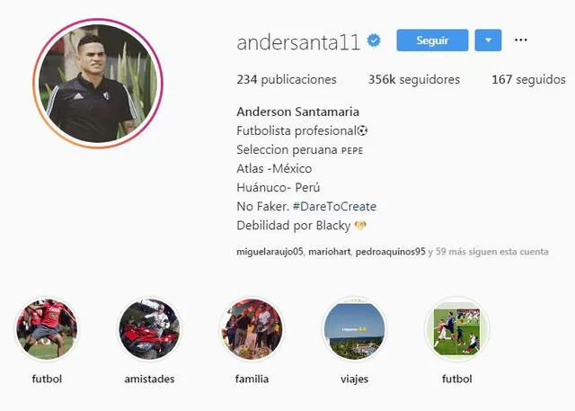 Anderson Santamaría instagram