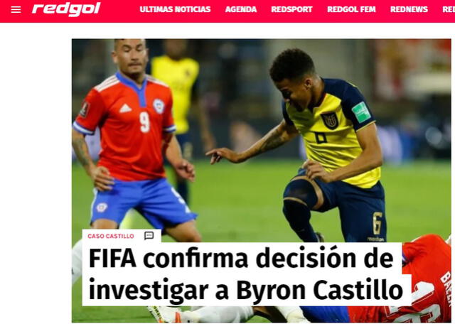 Red Gol y su portada sobre caso Byron Castillo