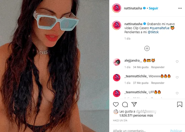 Natti Natasha enciende Instagram con su publicación.
