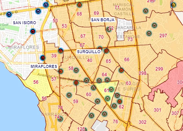 La zona amarilla no tendrá agua 24 horas. Foto: Sedapal   