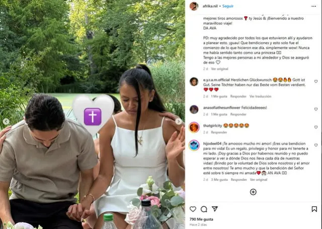 Afrika Villanueva y su nocio. Foto: Instagram Afrika Villanueva y su nocio. Foto: Instagram