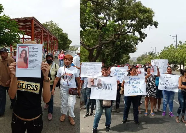 Familiares, vecinos y sociedad civil protestaron para exigir justicia por el femicidio de Crisbelis Sarmiento en Puerto la Cruz, Venezuela. Foto: composición LR/José Moreno - Tw: @rafamorenove