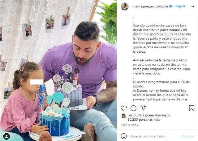 Andrea San Martín celebra el cumpleaños de Sebastián y Lara. Foto: Andrea San Martín/ Instagram