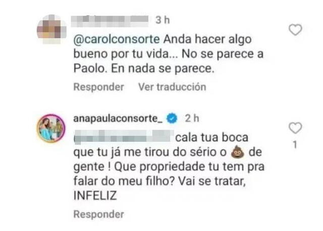  Ana Paula responde comentarios negativos en Instagram. Foto: captura de Instagram/Ana Paula Consorte   