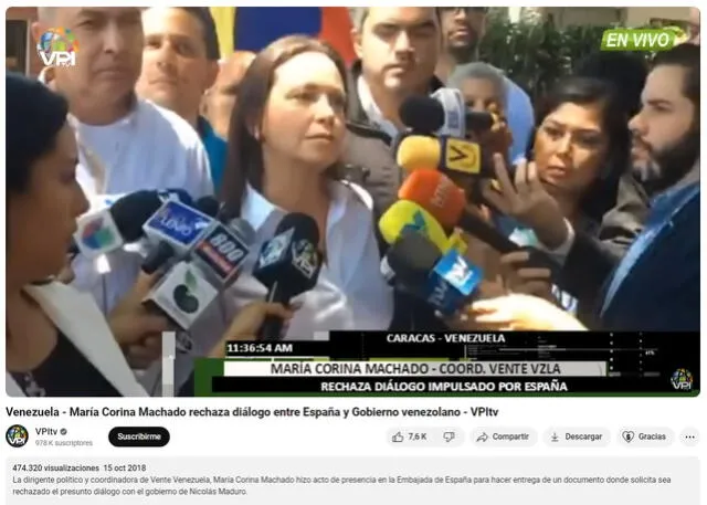 <em> Contexto real de las declaraciones de Machado. Foto: captura de YouTube</em>   