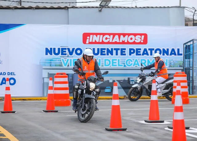 Examen de manejo para motos lineales. Foto: Municipalidad del Callao    