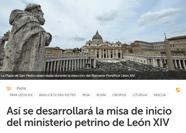 <em> Última nota publicada en la web de prensa del Vaticano. Foto: captura de pantalla</em>   