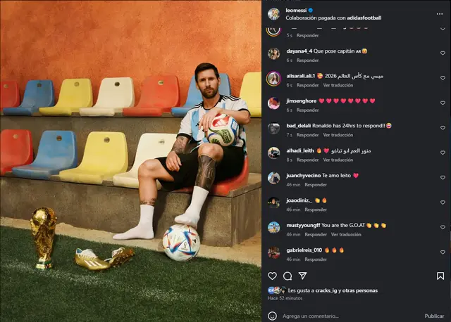 Messi junto con la pelota del Mundial 2026. Foto: captura de Instagram Messi junto con la pelota del Mundial 2026. Foto: captura de Instagram