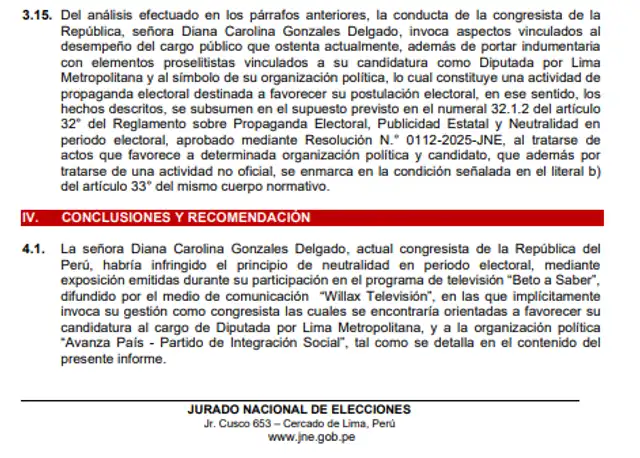  Conclusiones del JEE Lima Centro 1   