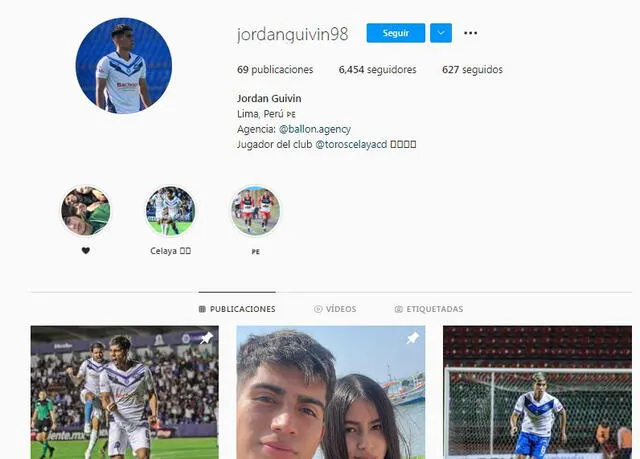 Jordan Guivin en Instagram