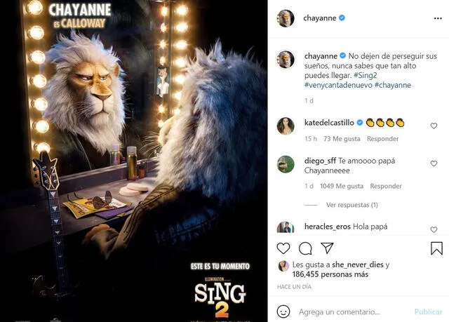 Chayanne le dará voz al león Clay Calloway en Sing 2. Foto: Paramount Pictures.