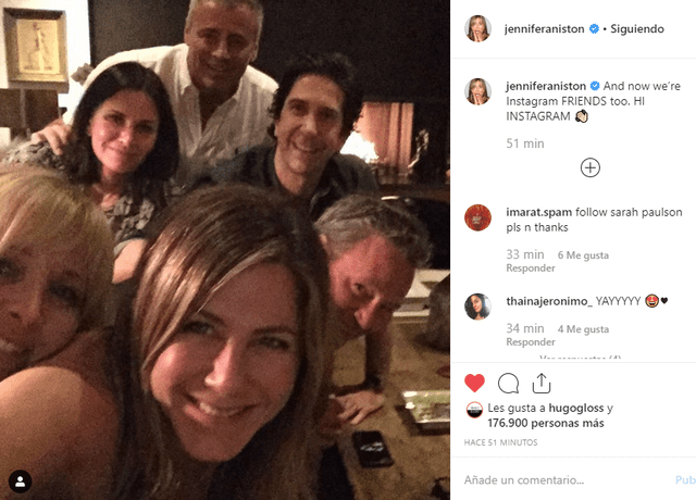 Jennifer Aniston en Instagram | Friends