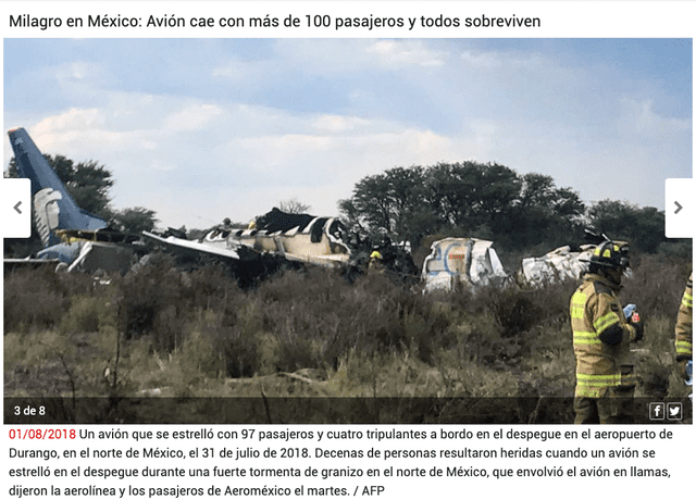 Publicación realizada por la agencia Andina el 1 de agosto de 2018. Fuente: Captura LR, Andina.
