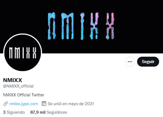 Twitter oficial de NMIXX de JYP supera los 80.000 seguidores. Foto: captura/Twitter